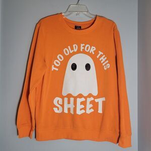 ADTN Orange Ghost Too Old For This Sheet Sweatshirt Size M